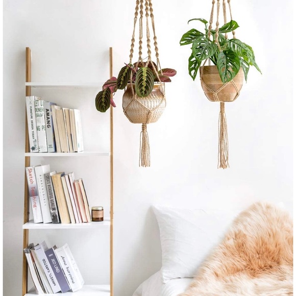 Boho Macrame Jute plant hanger 30 inches - Picture 2 of 2